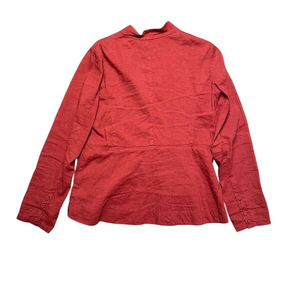 Eileen Fisher Red Lightweight Zippered Jacket Red Size Small - Picture 2 of 5